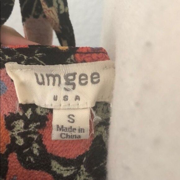 Umgee Vibrant Floral Ruffle Dress Adjustable Back 19A - Picture 6 of 8